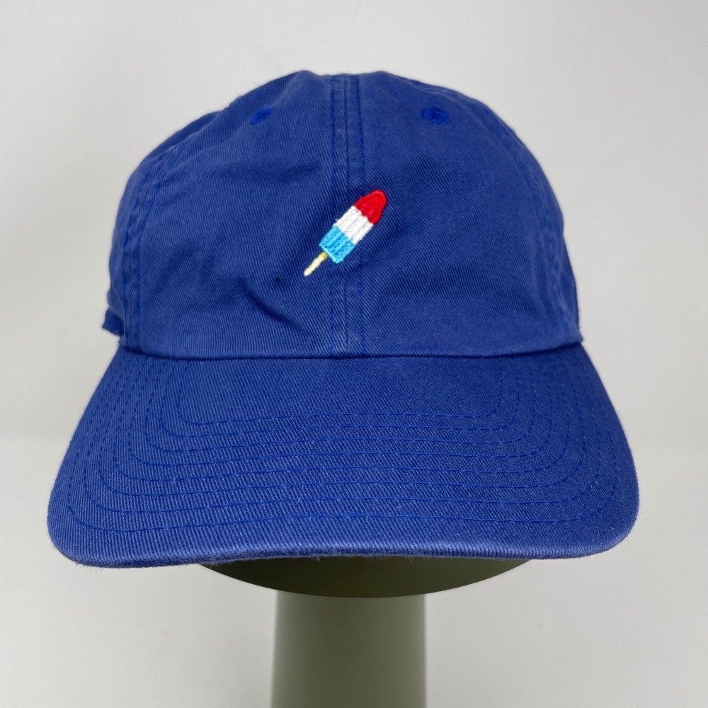 American Needle Royal Blue Cotton Baseball Cap Embroidered Rocket Popsicle Hat